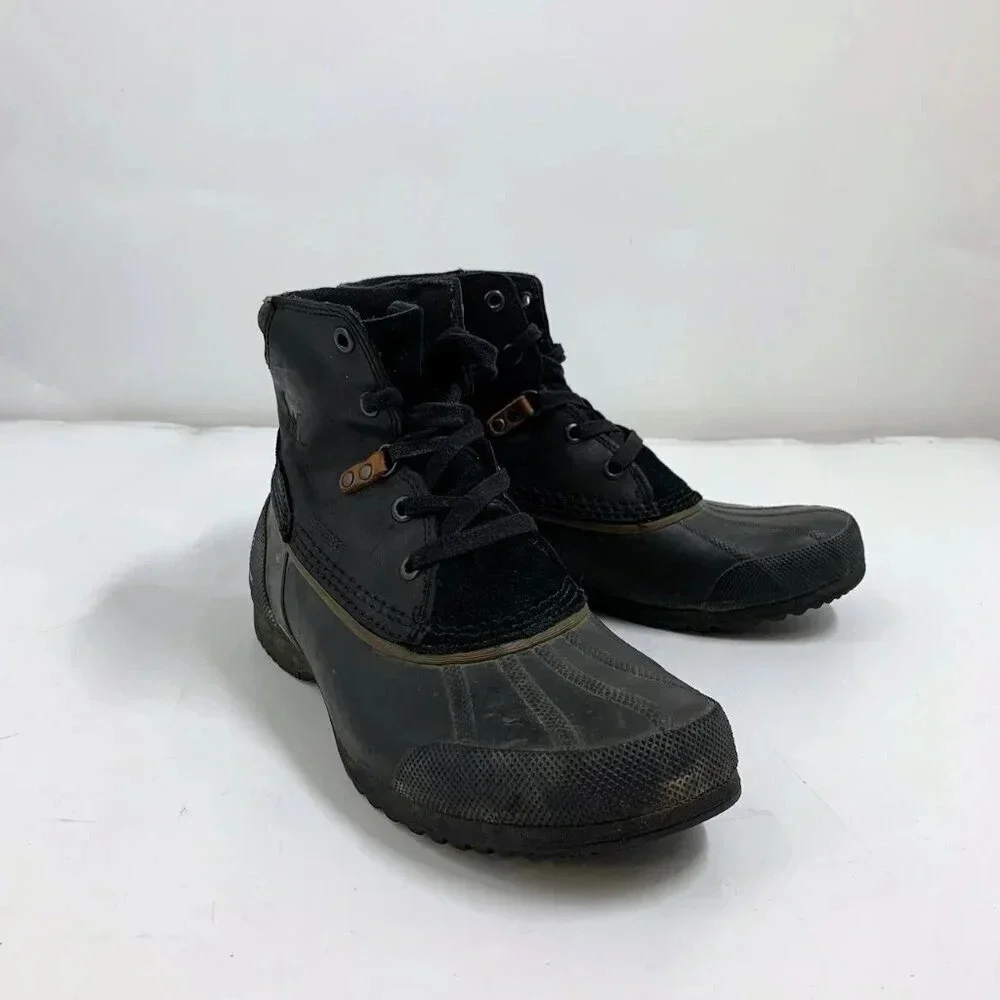 Sorel Men's Ankeny Leather Rubber Waterproof  NM2101-010‎ Lace Up Boot Size 9